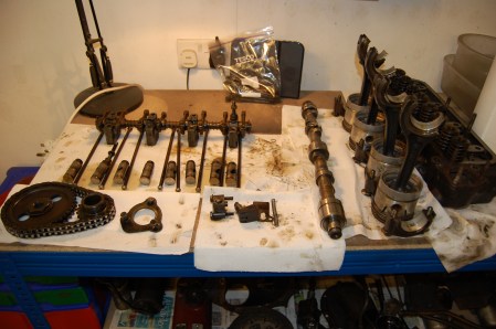 Everything set out in order as I intend to use as much original as possible.