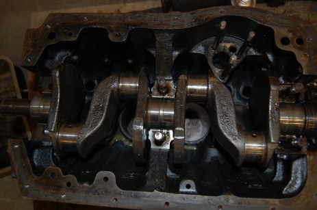 Crankshaft will be polished and crack tested at same time as cylinder rebore.