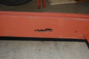 Both sides inner chassis where the floorboard rails fit need repair, which seems fairly typical.