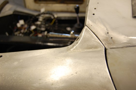 Still a bit of work required with the wing removed to shape the lower edge, before finally finishing with abrasive paper.