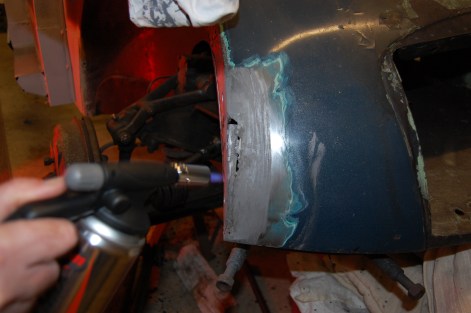 The solder paste is then heated until it starts to bubble and run, this is then wiped off with a damp rag until it all appears bright silver.