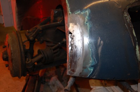 repair area is now tinned and ready for lead solder.