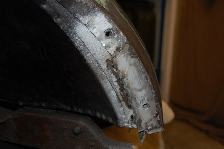 A tricky repair for me, but pleasing to have tackled it. Once cleaned up and finished, the wing fitted fine. This will eventually be covered by the wing and gasket trim.