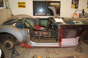 Red effect on 'A' post is from infra-red workshop heater - attempt to raise temperature from 2 degrees!