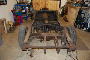 Fortunately, bad as it looks, the chassis is in good shape with mainly surface rust to be dealt with.