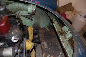 When I bought the car in 1974, it was fitted with a BMC 'Gold Seal' re-conditioned engine of original MGA 1500 type. In 1976 I replaced this with a Riley 1.5 'B' series engine that I had lightened, balanced, half race cam and modified cylinder head. This performed really well, revving much more freely than the original. At some point, I 'lost' the original engine (long story) and so the current one will be re-built in modified form.