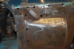 Starts to look better after sessions with angle grinder mounted wire brushes.